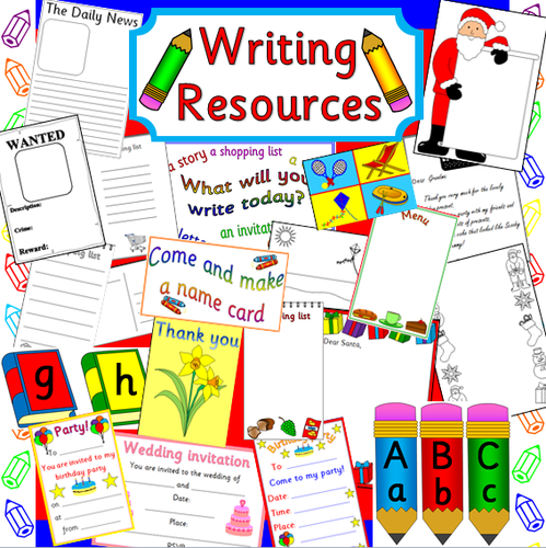 Writing bumper resource pack- mark making, phonics, literacy