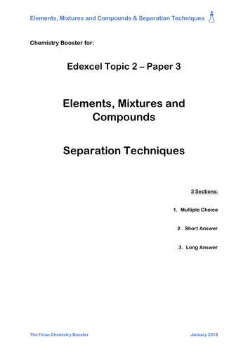 Edexcel Chemistry Topic 2 - Paper 3 Revision Questions