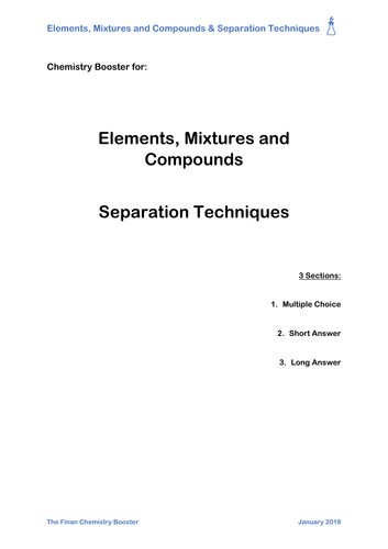 Chemistry Revision of States of Matter and Separation Techniques for GCSE (1-9)