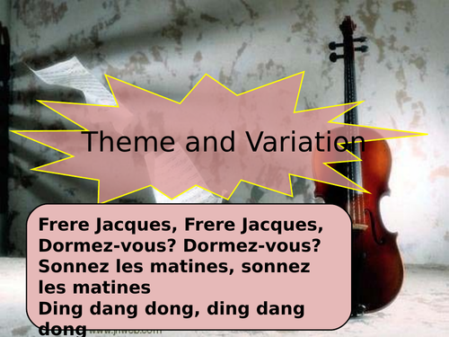 Theme and Variation listening exercise and introduction
