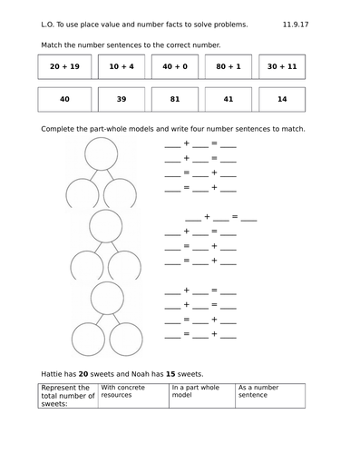 tens and ones problem solving year 2