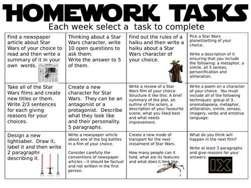 star wars homework