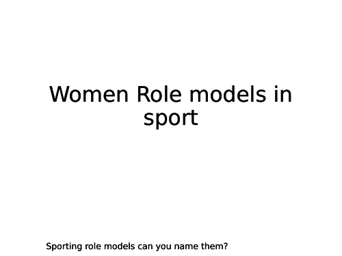 Women Role Models in Sport Display