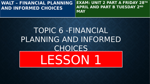 London Institute of Banking & Finance L3 - Unit 1, Topic 6