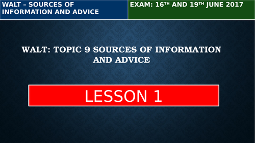 London Institute of Banking & Finance L3 -Unit1, Topic 9