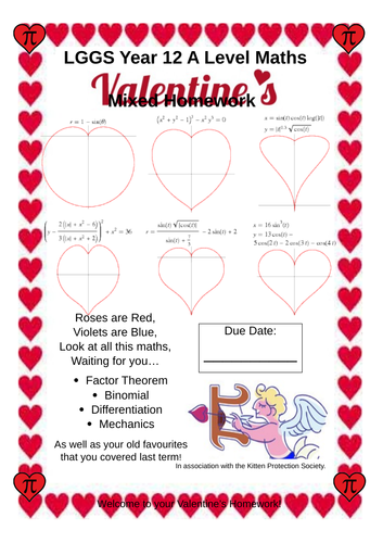 Year 12 homework picture