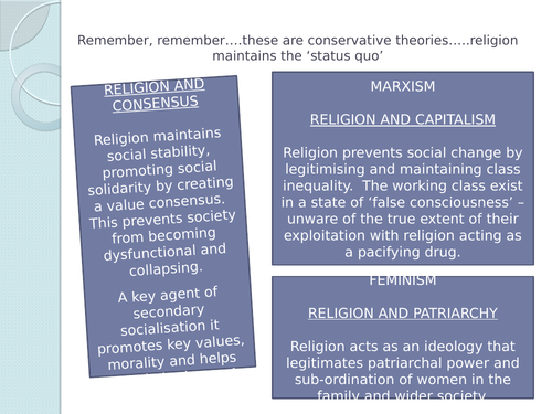 AQA Beliefs Weber's view of Religion