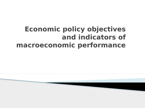 Economic growth as a macroeconomic indicator of performance