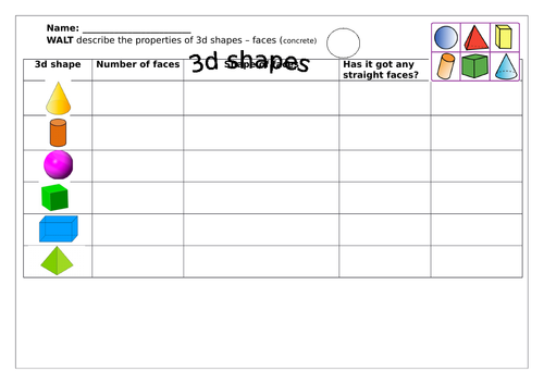 3d shape properties  year 2