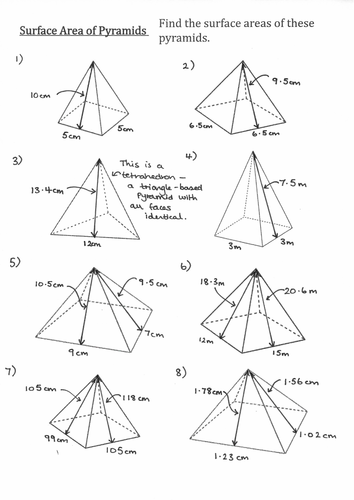 32 Surface Area And Volume Of Pyramids And Cones Worksheet Answers