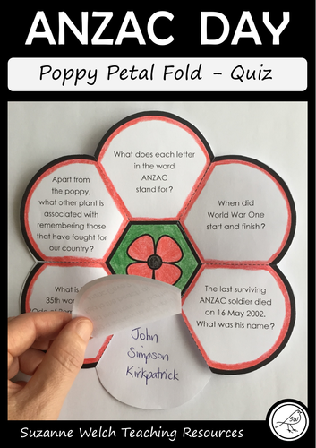 Anzac Day Craft and Quiz
