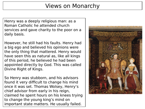 KS3 History: Who was Henry VIII?