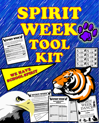 Spirit Week Tool Kit, Activities and More!