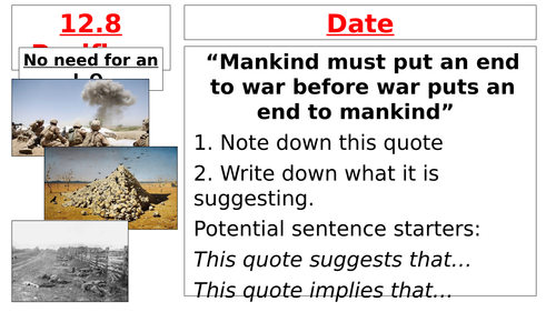 AQA B GCSE - 12.8 - Pacifism