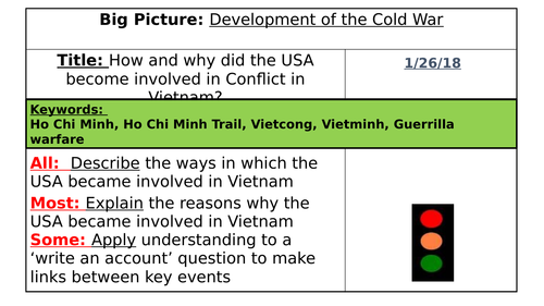 AQA 8145 - Conflict and Tension Cold War 1945-72: Vietnam War