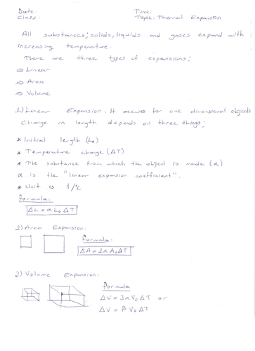 Thermal Energy (Heat and Temperature) - Teachers Note – 2