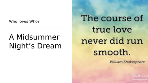 A Midsummer Night's Dream - Who loves who?
