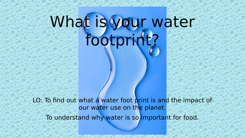 Theme 3 - Lesson 13 - Water Supply and Demand -How much water do we use?