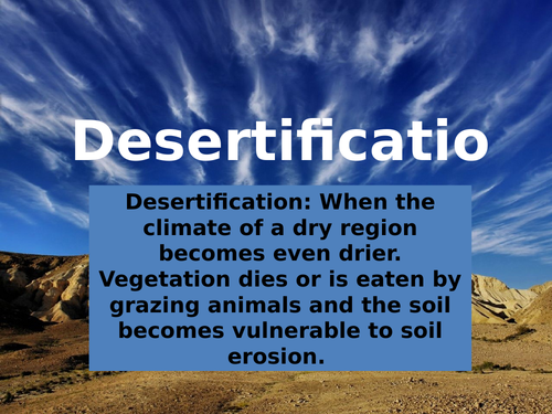 Theme 3 - Lesson 3 -Causes of Desertification