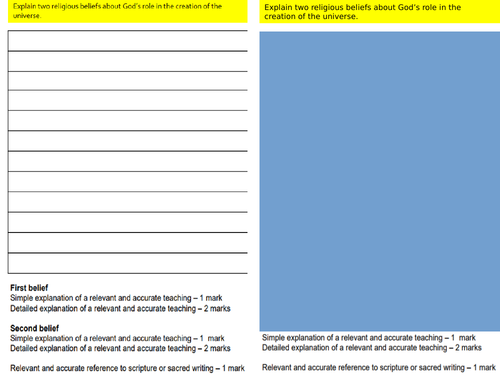 Religion and Life 8062 NEW AQA Lesson 1 Genesis