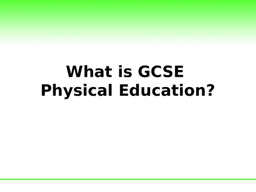 OCR GCSE PE - Year 9 Options Presentation