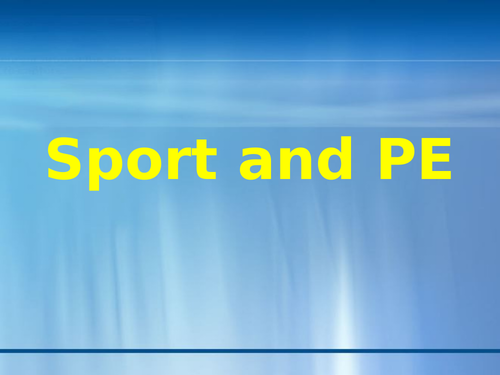 AQA A LEVEL PE - Year 11 Options Presentation