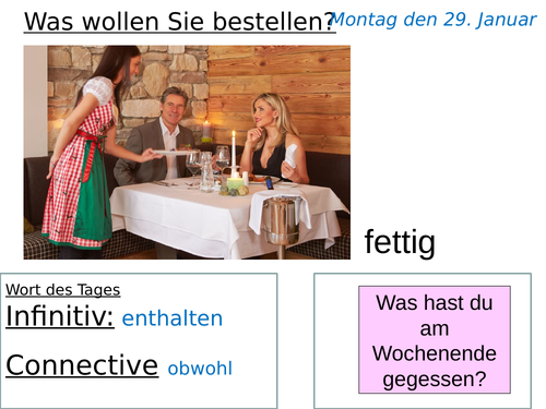 Comparing Foods in German