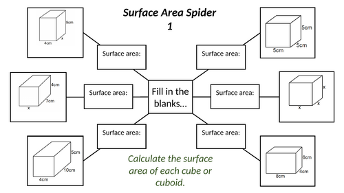 Surface Area and Volume Spiders
