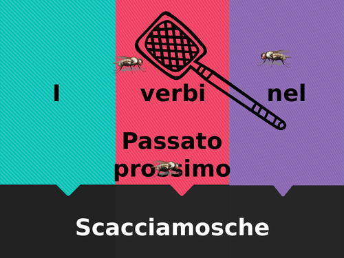 Passato prossimo regolare Italian Verbs Scacciamosche Flyswatter Game