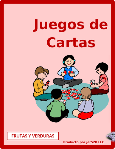 Frutas y Verduras (Fruits and Vegetables in Spanish) Card Games