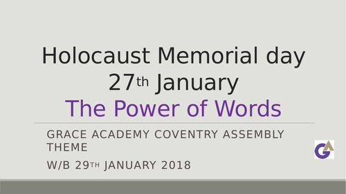 Holocaust Memorial Day 2018 - Assembly