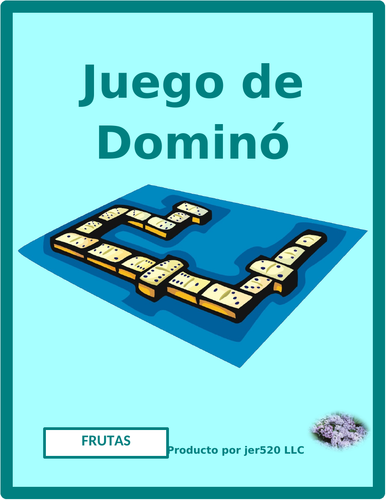 Frutas (Fruit in Spanish) Dominoes