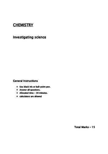 Investigating Science