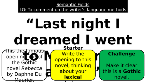 Semantic Fields - Rebecca