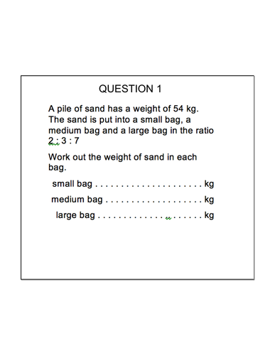 Ratio Relay  - potentially a full lesson resource