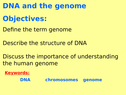 New AQA B6.3 (New Biology GCSE spec 4.6 - exams 2018) – DNA and the genome
