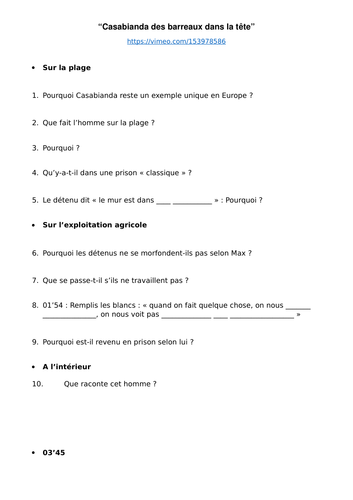 “Casabianda des barreaux dans la tête”