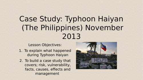 AQA: Hazards: Lesson 7: Typhoon Haiyan