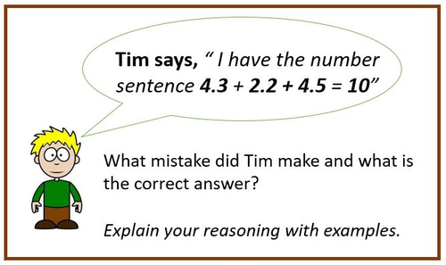 Decimals number bonds to 1 and 10