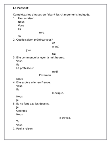 present-tense-in-french-worksheet-4-teaching-resources