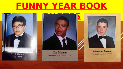 Funny Year Book Quotes - tutor / starter activity