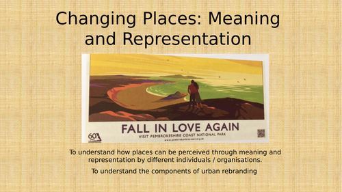 Changing places - Lesson 2 - Meaning and Representation