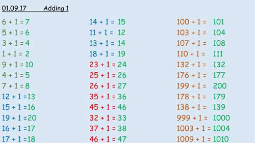 Autumn 1 Maths PPT - Warm up - recap Y1/Y2 curriculum