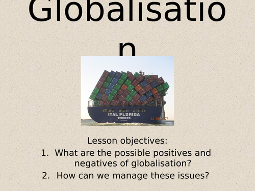 Glabal systems and Governance - Lesson 3 - How we manage globalisation