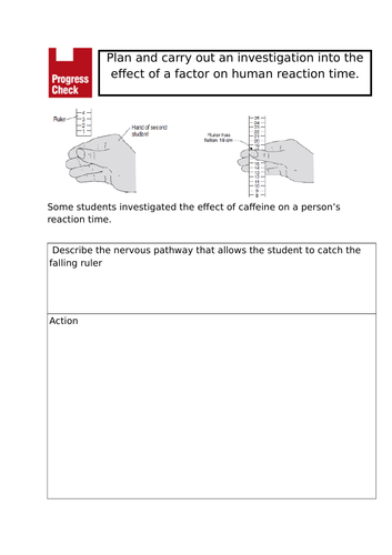 Reaction Time Required Practical Starter | Teaching Resources