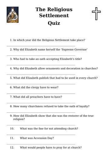 Elizabeth's Religious Settlement