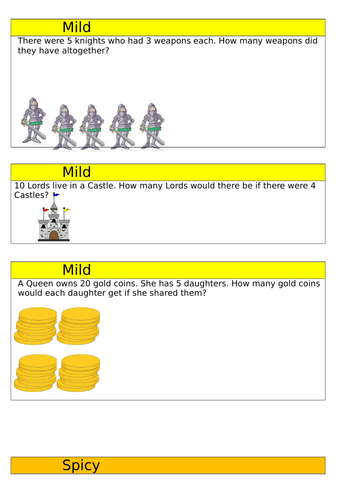 SATs Style Differentiated Multiplication and Division Questions