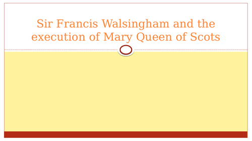 Walsingham and Mary's execution