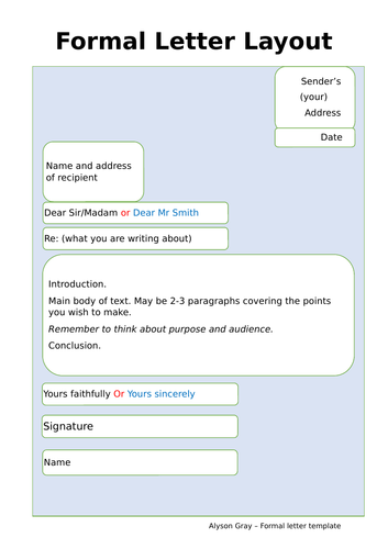 English Writing Templates: How to set out a formal letter, formal email and a formal report