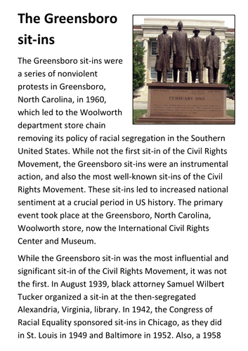 The Greensboro sit-ins Handout